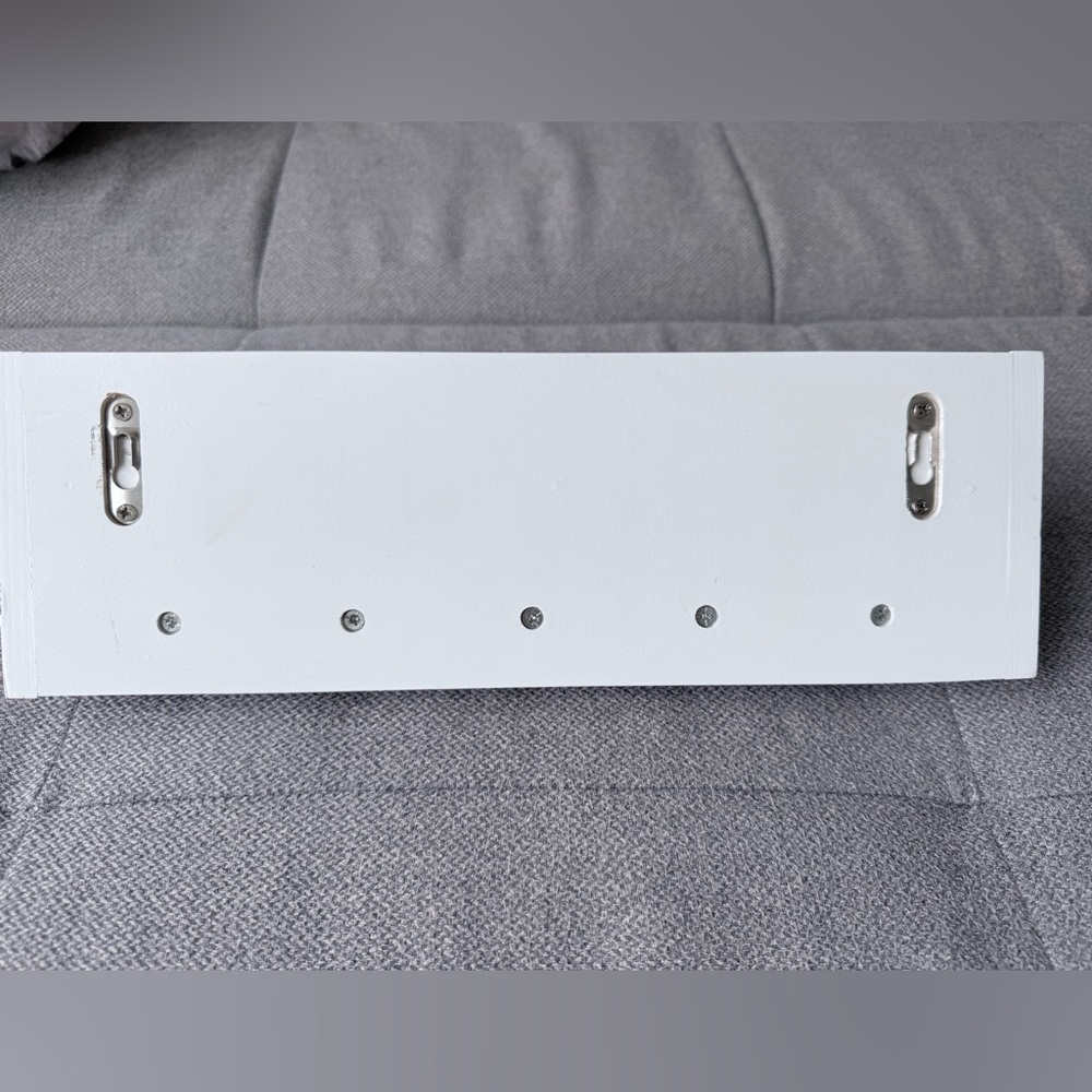 Key and Mail Holder for Wall with Floating Shelf : Decorative Hanging Organizer - Picture 9 of 10